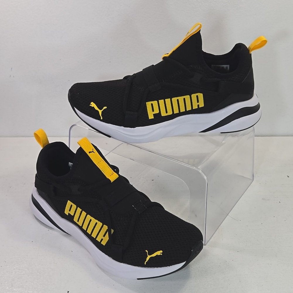 Puma Softride Rift Slip-on Black & Yellow Sneakers size 7